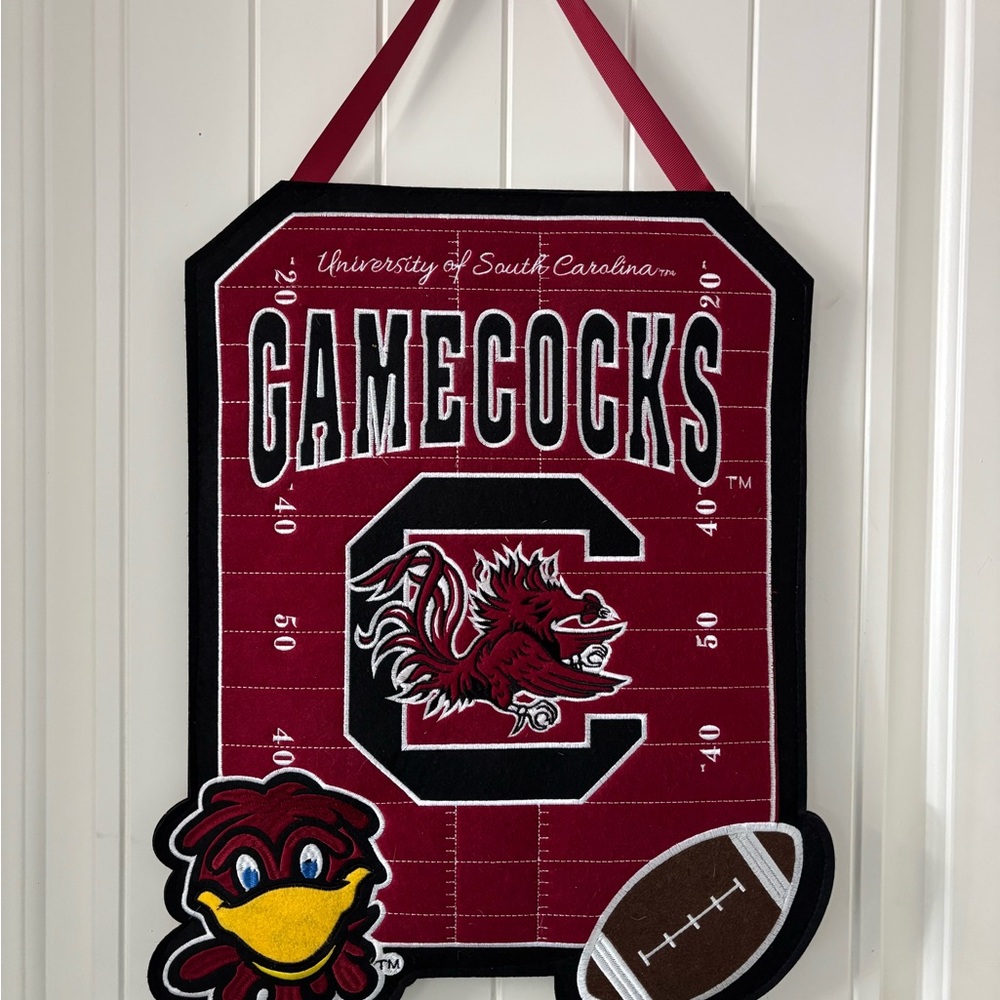 South Carolina Gamecocks Felt Door Hanger Decor Evergreen Enterprises NCAA Team
